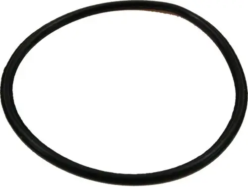 Schwarzer Gummi-O-Ring in kreisförmiger Form, geeignet für Dichtungen, zum Beispiel im Abgasrohrbereich. Produkt von Wolf.